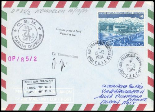 1984, Französische Gebiete in der Antarktis, 191, Brief