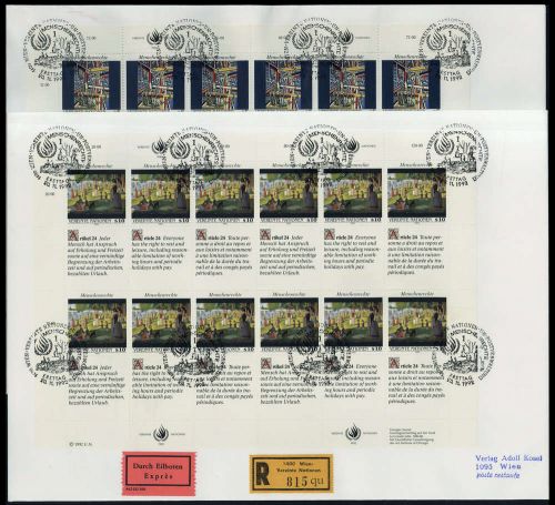 1992, UNO Wien, 139-40 KB, FDC