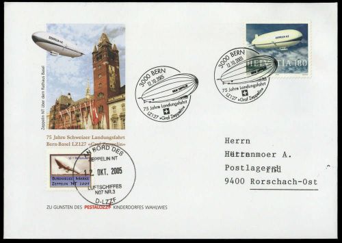 2005, Zeppelin,Zeppelinpost NT, LZ07 D-LZFN, 1879, Brief