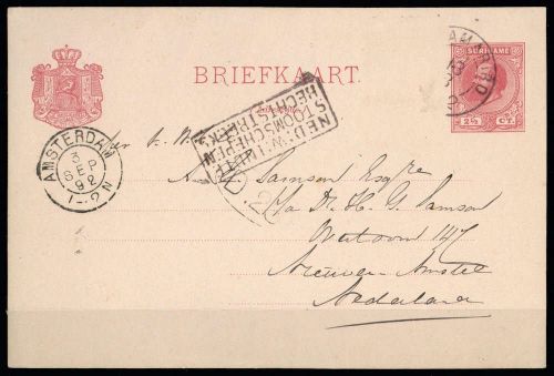 1888, Surinam, P 7, Brief