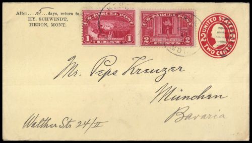 1912, USA, Pa 1-2 u.a., Brief