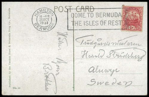 1922, Bermuda, 71, Brief