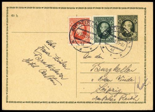 1939, Slowakei, P 1 u.a., Brief