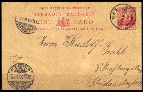 1892, Barbados, P 9, Brief