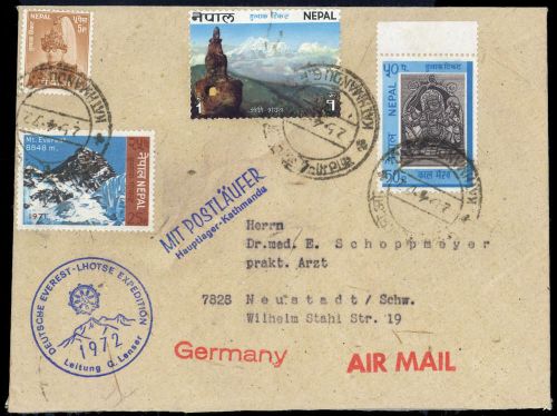 1972, Expeditionen,Himalaya,, 268 u.a., Brief