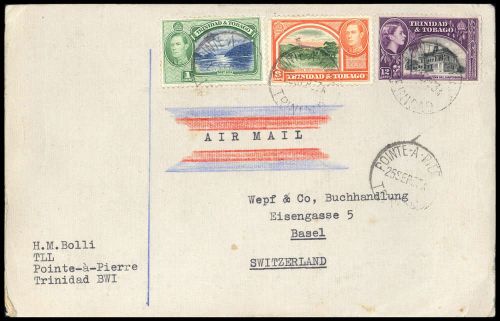 1938, Trinidad und Tobago, 162 u.a., Brief