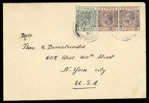 1924, Zypern, 102, 89 (2), Brief