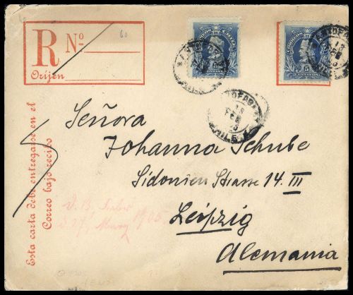1900, Chile, EU 2 u.a., Brief