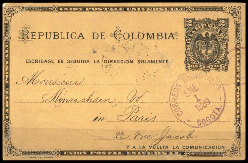 1887, Kolumbien, P 8, Brief