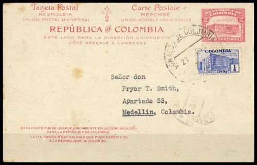 1918, Kolumbien, P 21 A u.a., Brief