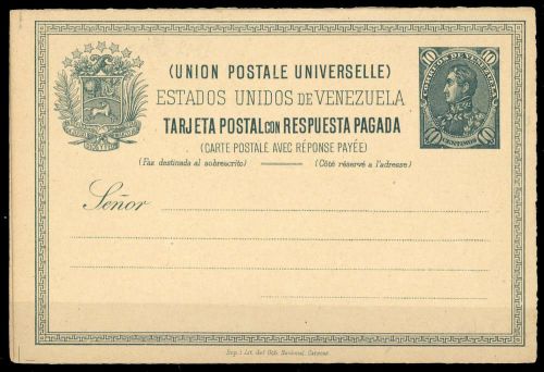 1887, Venezuela, P 2, Brief