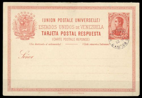 1893, Venezuela, P 9, Brief