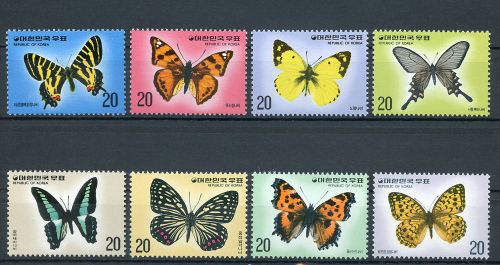 1976, Tiere,Insekten,Schmetterlinge, 1022-23 u.a., **