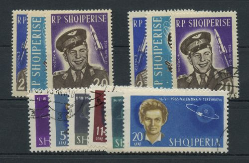 1963, Weltraum,Raumfahrt,sonstige, 727-29 u.a., **, gest.