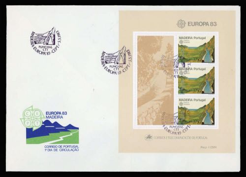 1983, Int.Organisationen,CEPT,, Block 4, FDC