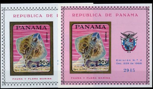 1968, Tiere,Fische,allgemein, Bl. 91 A+B, **