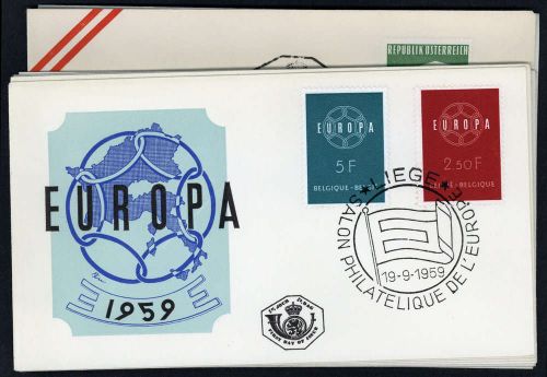 1959, Int.Organisationen,CEPT,, 1959, FDC