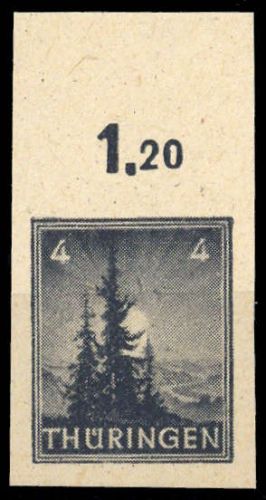 1945, SBZ Thüringen, 93 z1 U, **
