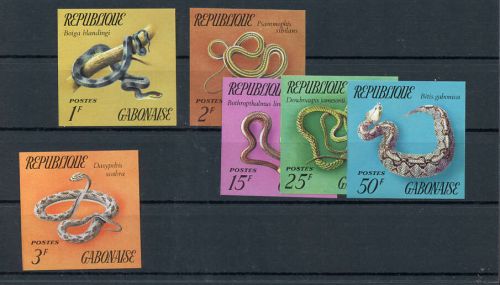 1972, Tiere,Reptilien,Schlangen, 481-86 U, **