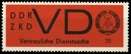 1965, DDR Vertrauliche Dienstsachen, VD 3 y I, **