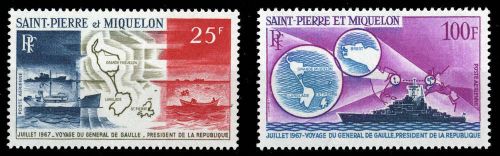 1967, St. Pierre et Miquelon, 418-19, **