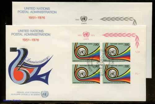 1976, UNO Genf, 60-1 Tab, FDC