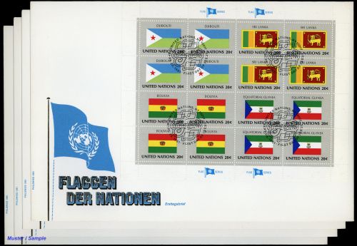 1981, UNO New York, 373-88 (4), FDC