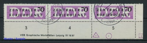 1956, DDR Verwaltungspost B Zentraler Kurierdienst, 9 DV, cto