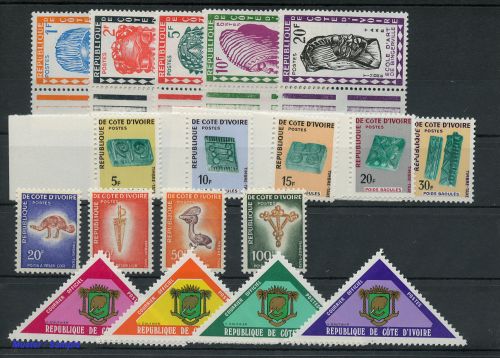 1962, Elfenbeinküste, P 24-37 u.a., **