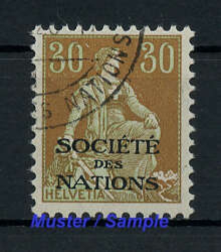 1922, Schweiz Völkerbund SDN, 6, cto