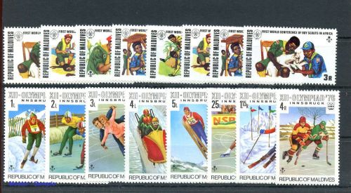 1973, Malediven, 454-61 u.a., **