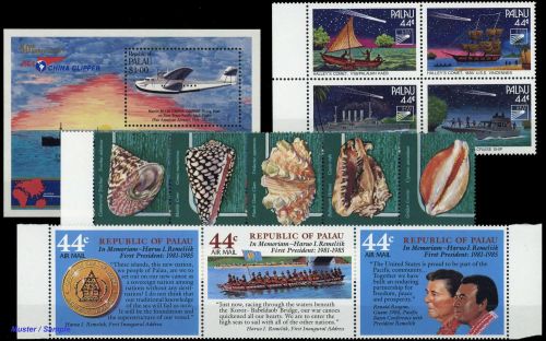 1985, Palau Inseln, Bl.1 u.a., **