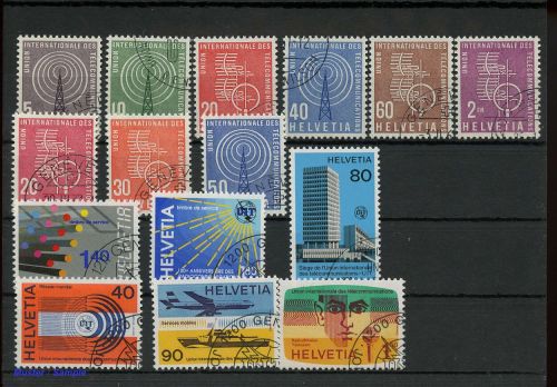 1958, Schweiz Internationale Fernmeldeunion UIT, 1-15, gest.