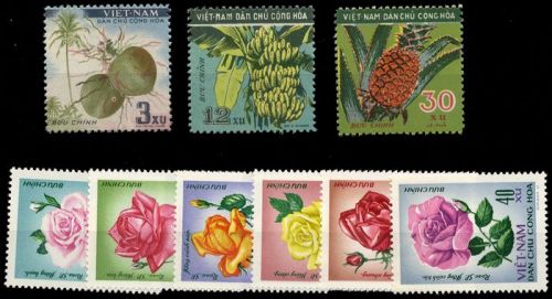 1959, Vietnam Nord und Republik, 110-12 u.a., **