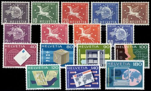 1957, Schweiz Weltpostverein UPU, 1-16, **