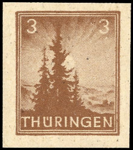 1945, SBZ Thüringen, 92 z1 U, **