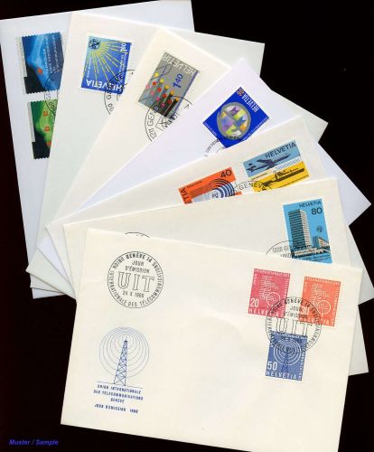 1960, Schweiz Internationale Fernmeldeunion UIT, 7-18, FDC