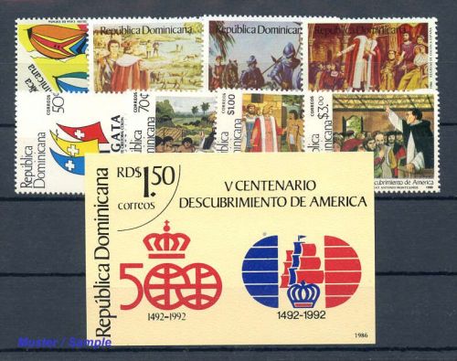 1986, Dominikanische Republik, Bl.40 u.a., **