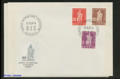 1958, Schweiz Internationale Erziehungsamt BIE, 40-45, FDC