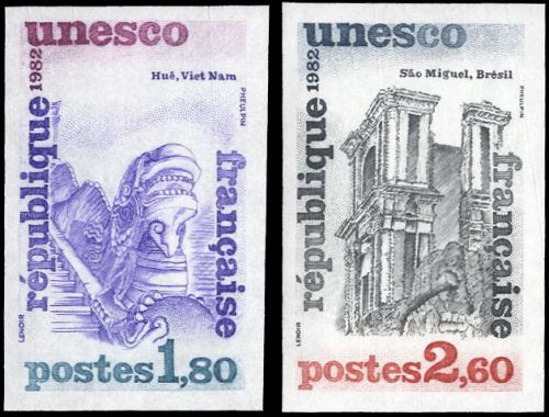 1982, Frankreich Dienstmarken für die UNESCO, 27-28 U, **