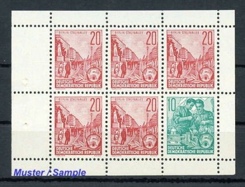 1960, DDR, HBl. 9A Plf, **