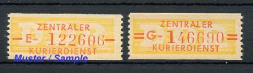 1958, DDR Verwaltungspost B Zentraler Kurierdienst, 16+17 N, **