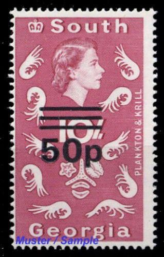 1971, Falkland Abhänige Gebiete F Süd Georgien, 38 II w, **