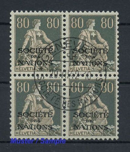 1922, Schweiz Völkerbund SDN, 11 x (4), gest.