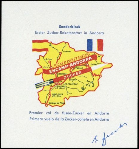 1962, Andorra Französische Post, EZ 1A1a, **