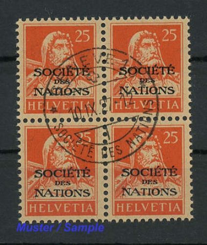 1922, Schweiz Völkerbund SDN, 4 (4), gest.