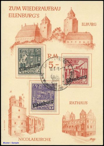 1946, Deutsche Lokalausgabe Eilenburg, I-III A SK, Briefst.