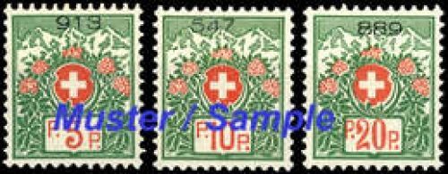 1927, Schweiz, P 11-13 I, **