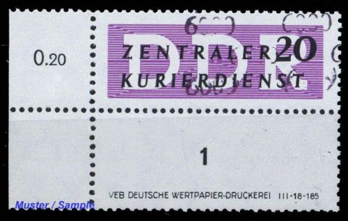 1957, DDR Verwaltungspost B Zentraler Kurierdienst, 15 DV LF, **