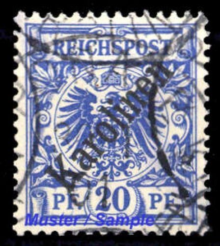 1899, Deutsche Kolonien Karolinen, 4 I, gest.